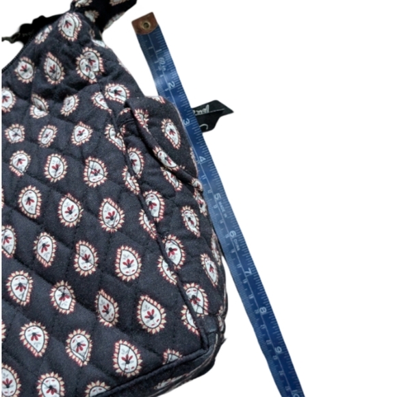 Vera Bradley Classic Black Paisley Shoulder Bag & Cosmetic Bag Set - Picture 8 of 10